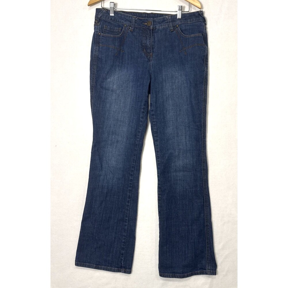 Vintage Chi by Falchi Y2K Mid Rise Jeans Sz 14 Suede Patchwork Pockets Western